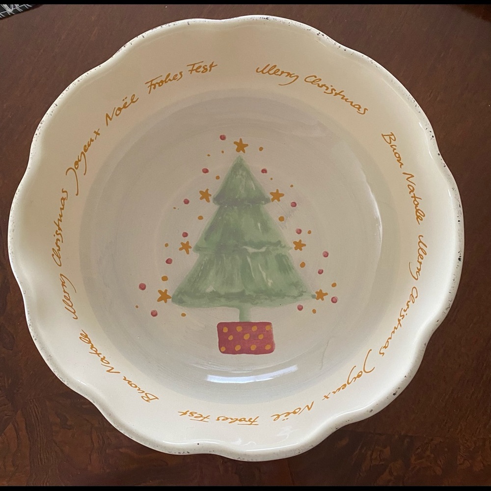 CHRISTMAS IN FOUR LANGUAGES bowl